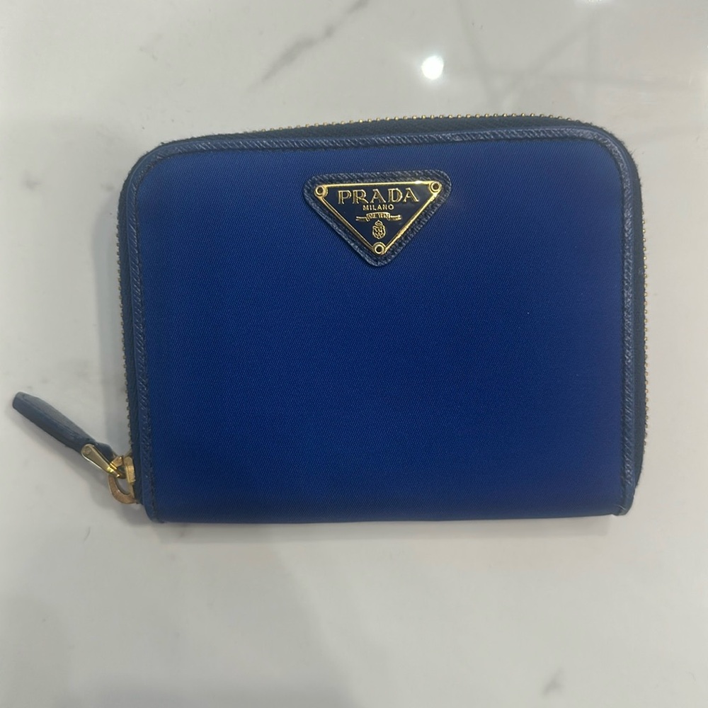 Prada - wallet / coin- blue